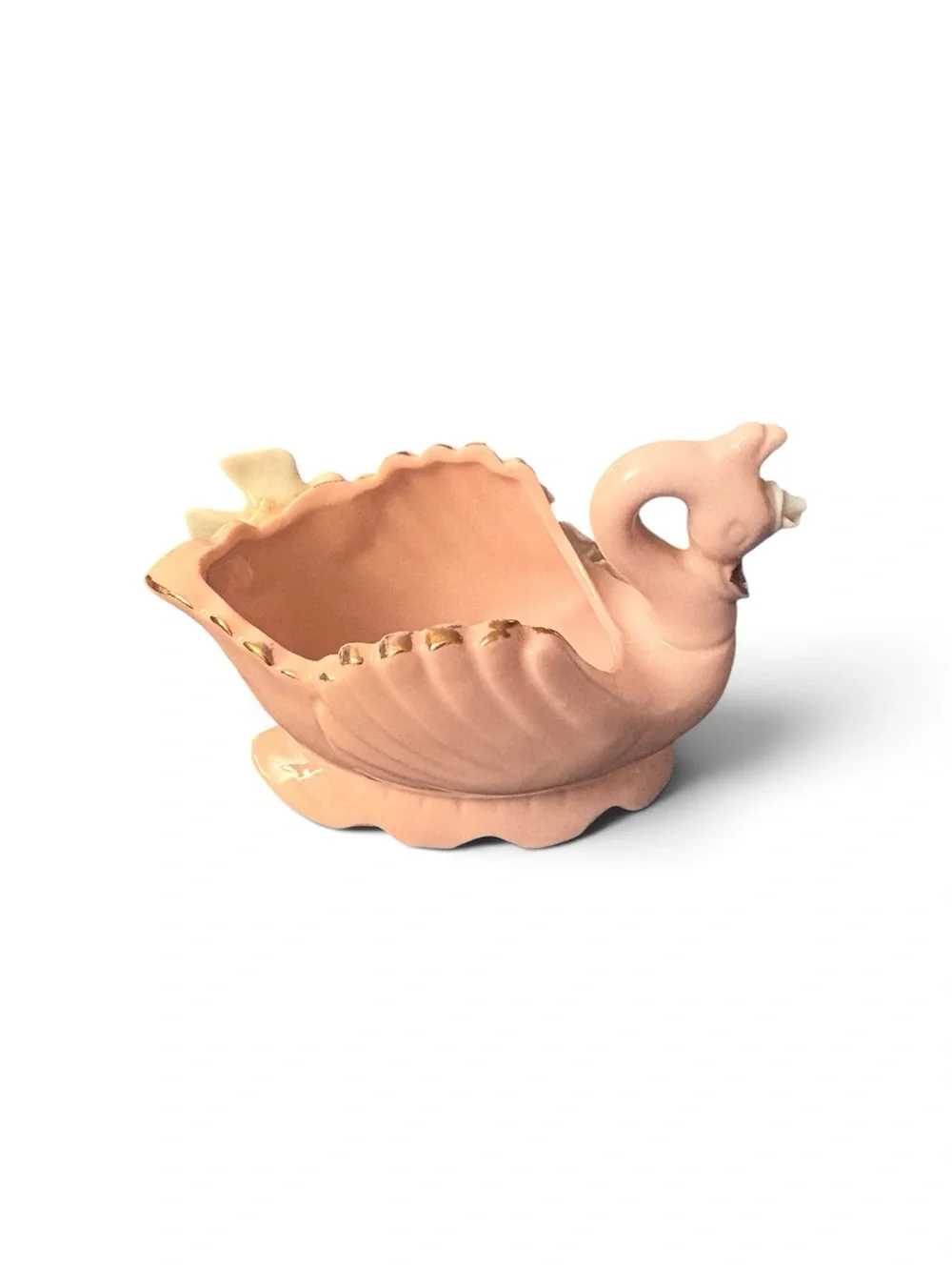 Vintage Pastel Swan Planter & Pitcher Duo – Mid-Century Kitsch